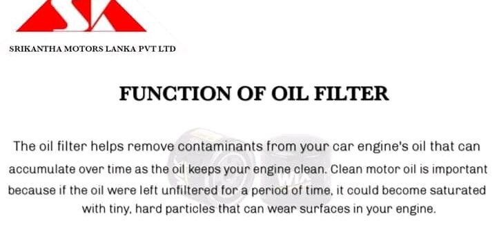 FUNCTION OF OIL FILTER