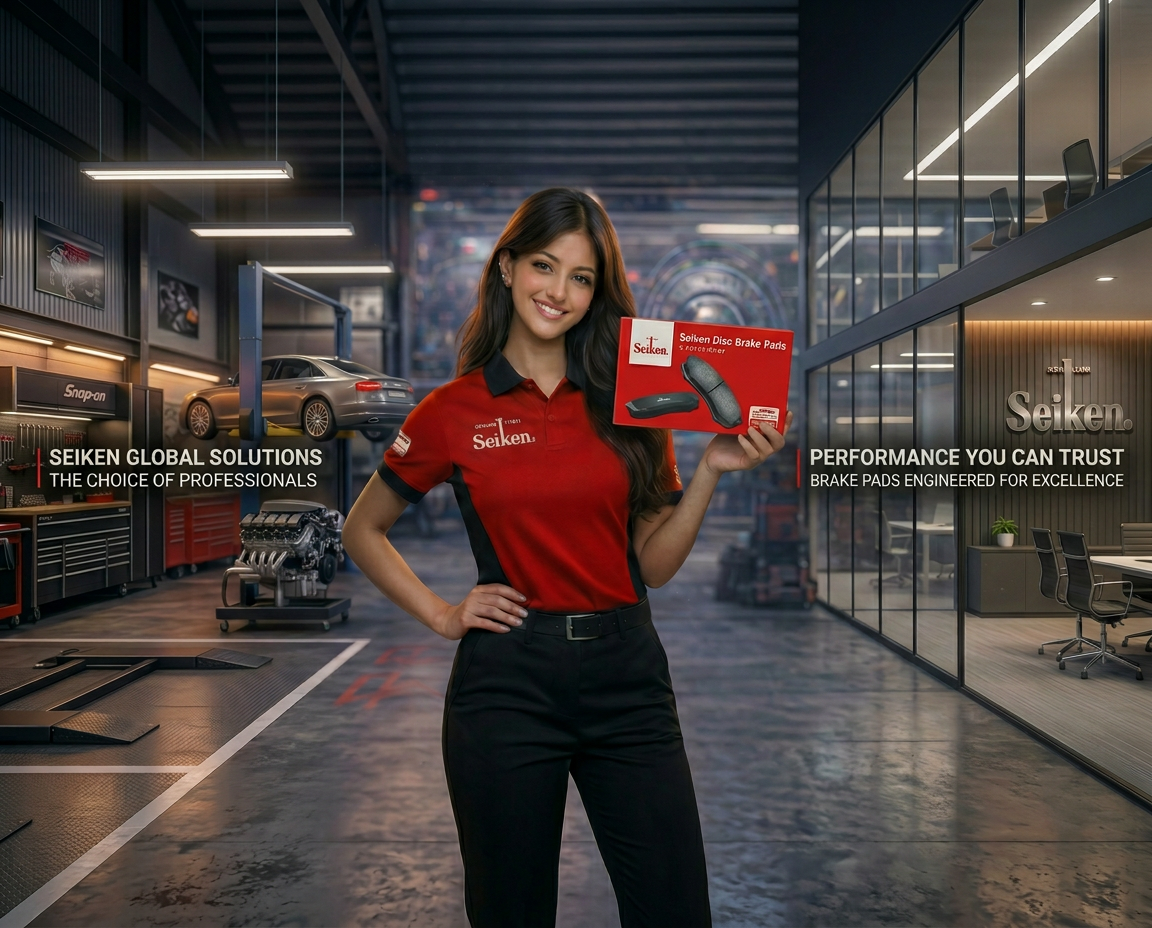 Seiken brake pads promo girl